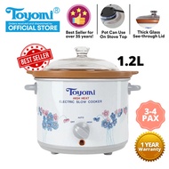 TOYOMI Slow Cooker High Heat 1.2L [Model: HH 1500A] - Official TOYOMI Warranty Set. 1 Year Warranty.