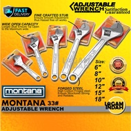 MONTANA HEAVY DUTY ADJUSTABLE WRENCH 33#  / 15" / 18" SPANAR HIDUP