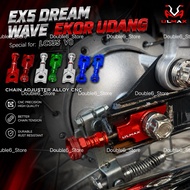 EX5 DREAM WAVE W100 W125 / WAVE W110 CHAIN ADJUSTER CNC / EKOR UDANG (CNC) CHAIN EJAS CNC LC135 V8FI