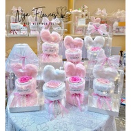 Mini Rabbit Ear Bouquet Gift Box Set Size 14x14x18cm