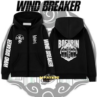 Anime Wind Breaker Kids Zipper Hoodie (Bofurin) /Bofurin Wind Breaker Zipper Jacket