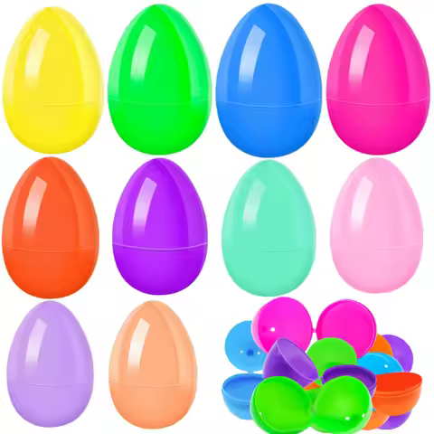 10/20/30Pcs Easter Egg Shell Plastic Open Decoration Gacha Egg Shell 4*6CM Small Egg Shell Plastic E