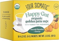 Four Sigmatic Golden Latte by | Organic Instant Golden Latte with Turkey Tail, Turmeric &amp; Coconut Milk Powder | Supports Healthy Skin &amp; Stress | Decaf &amp; No Dairy | 10 Count