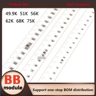 100PCS 0603 0805 1206 Chip Resistor 49.9K 51K 56K 62K 68K 75K Omega 1%