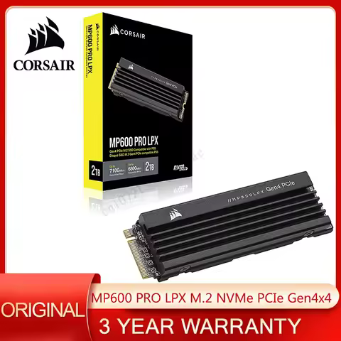 Corsair MP600 PRO LPX 1TB 2TB 4TB M.2 NVMe PCIe Gen4x4 SSD Optimized For PS5 Up to 7100MB/s Sequenti
