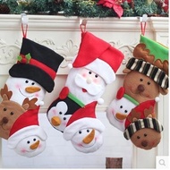 Large Christmas socks gift bags Santa socks candy gift bags Christmas decorations pendant socks