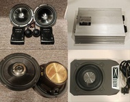 Helix L 62C.2 6.5分音 + Nakamichi NSE-CS1628同軸+U-dimension prox 500.24 amp+Altec Lansing AL-P183FW超低音