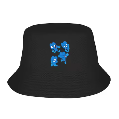BFDI Four BFB Bucket Hat Panama Bob Hats Outdoor Fashion Reversible For Summer Beach Fishing Unisex 