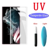 Full Cover Curved Screen Protector For Samsung Galaxy S24 S23 S22 S21 S20 S10 Note 20 10 Ultra Plus phone screen protector UV Glass protective film