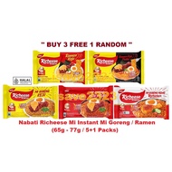 'Buy 3 Free 1 Random' [CLEARANCE] Nabati Richeese Mi Instan Mi Goreng/Ramen Instant Noddles(65g-77g 