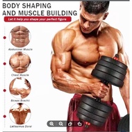 35KG Dumbbell Bumper Plate Convertible & Adjustable Set Gym+40cm Connector Strength Gym Workout Fitn