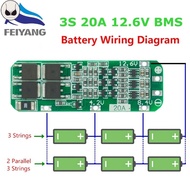 BP 3S 20A Li-ion Lithium Battery 18650 Charger PCB BMS Protection Board 12.6V Cell 59x20x3.4mm Modul