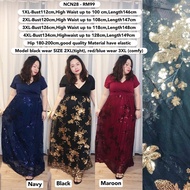 Ready Stock Malaysia Plus size Dinner Long Dress  *Bust 44 to 53 inch/ 112-134cm