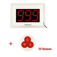 Retekess พนักงานเสิร์ฟระบบการโทรแบบไร้สายเครื่องรับสัญญาณ T114มีปุ่ม T114 T117สำหรับร้านอาหาร (30ชิ้