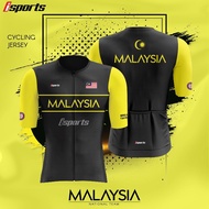 🔥Ready Stock🔥Cycling Original  iSports 2021/2022 Malaysia National Cycling Team Jersey Bicycle RB MTB Road Bike Mountain