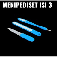 MENIPEDI SET MANICURE PEDICURE SET OF 3 NAIL FILE/ KUKu SHARPENER/ code 456