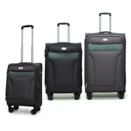 HQ LUGGAGE กระเป๋าเดินทาง ผ้าไนล่อน 4ล้อคู่ 360 ํล็อค TSA รุ่น 8861-99B เทา/เทา 20 นิ้ว