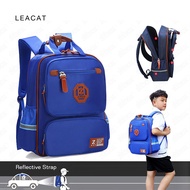 Leacat Cặp Sách Tiểu Học Cho Trẻ Em Ba Lô Ni Lông Chống Thấm Nước Phong Cách Nước Anh Ba Lô Đi Học C
