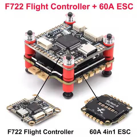 F405 F405HD / F7 F722 Flight Controller / F4 V3S Plus FC + 60A 4in1 BLheli_S ESC Stacks 30.5*30.5mm 