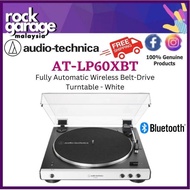 Audio-Technica AT-LP60XBT Fully Automatic Wireless Belt-Drive Turntable - White (ATLP60XBT/LP60XBT/LP60X)