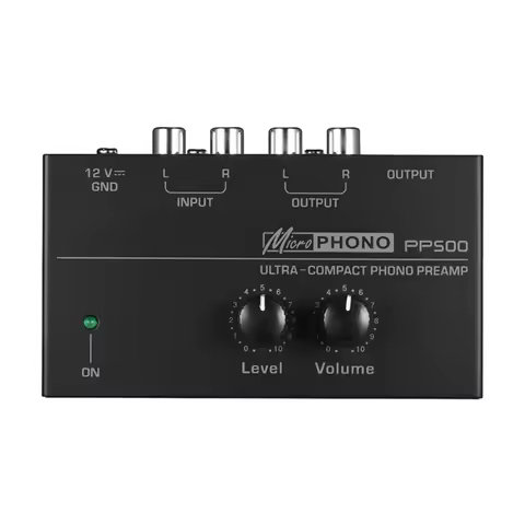 2025 New-4X Ultra-Compact Phono Preamp PP500 With Bass Treble Balance Volume Adjustment Pre-Amp Turn
