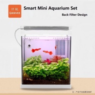 Qanvee Mini Desktop Aquarium [6MONTHS LOCAL WARRANTY] Set Birthday Gift Present Kid Betta Tank
