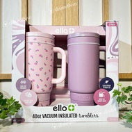 ELLO Vacuum Insulated Tumbler 1183ML 40oz with Straw and Handle to Keep Hot and Cold
