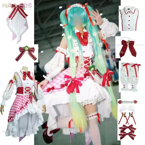 Anime Strawberry Mikuo 15th Anniversary Cosplay Costume Mikuo Wig Lovely Lolita Dress Women Hallowee