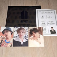 Official Army Bts 7th Membership Kit Photocard Jin, Suga, J-hope &amp; Pouch