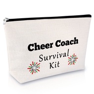 Cheerleader Coach Gift for Women Makeup Bag Cheer Coach Thank You Gift Cheerleading Coach Gift Cheer