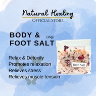 NATURAL HEALING Foot Spa Foot Bath Salt Epsom Salt Garam Bukit Rendam Kaki 15g Foot Soak Epsom Salt Bath Sitz Bath Salt