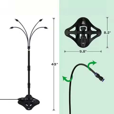 Standing Misting Cooling System: Adjustable Height & Direction For Ultimate Gardening Tools Replacem