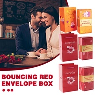 Bounce Box Valentine's Day Creative Surprise Bounce I2Z1 Money Envelope Pop Birthday Gift Box Red