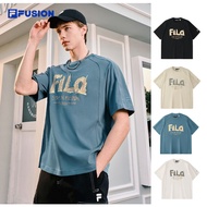 FILA FUSION INLINE FUSION X WORKWEAR SUNBURN GROOVE Men Short Sleeves T-Shirt (Beige / Black / Blue 