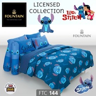 FOUNTAIN (FTC144) ชุดเครื่องนอน  ผ้าปูที่นอน ผ้าห่มนวม ยี่ห้อฟาวเทน ลายสติช Stitch