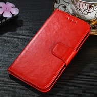 M/Applicable Solid Color A03S Leather Case A11Crazy Horse Pattern A21Samsung Phone Case Bracket A30P