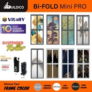 【Suspend Roller】Vitally Bi-fold【Mini Pro】Aluminum Folding Toilet door Bathroom Pintu Lipat Tandas Pintu Bilik Air