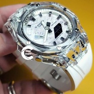 《改裝訂製》G-SHOCK特別限量版 男裝女裝手錶鋼錶電子錶 防水潛水錶 農家橡樹 Casioak Casio G Shock Special Limted Edition GA2100 Luxury Men Ladies Watch 透明白色