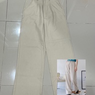 ASOKA Joy Pants 1995 - Loose Pants Trousers - Highwaist (Cream - S)