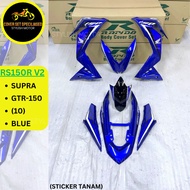 (STICKER TANAM/AIRBRUSH) RAPIDO COVER SET RS150R V2 SUPRA GTR-150 (10) BLUE