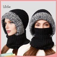LK Women's 3-in-1 Knit Hat: This is more than just a hat - it's a scarf and a hoodie in one The form