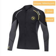 Zcco long-sleeved thermal swimsuit for men 1.5mm MT201 size 45-80kg to keep warm and block the wind