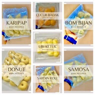 Karipap | Donut | Cucur Badak | Ubi Ketuk | Sardin Roll | Bom Bijan | Samosa | Frozen
