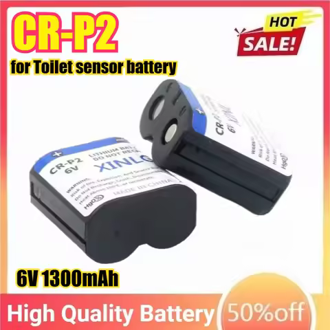 6V 1300mAh CR-P2 2CR17335 Battery Toilet Sensor Battery 17335 2CR5 CR-P2 CR6V Lithium Camera Batteri