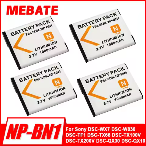 NP-BN1 NP BN1 Camera New Battery For Sony DSC-WX7 DSC-W830 DSC-TF1 DSC-TX66 DSC-TX100V DSC-TX200V DS