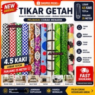 TIKAR GETAH 4.5 KAKI X 25 METER SEGULUNG TEBAL 0.3MM ALAS MEJA LANTAI JENIS NIPIS NEW DESIGN