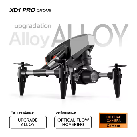 XD1 8K HD dual camera aerial camera, alloy anti-drop mini drone 2.4GWiFi drone foldable four-axis ae