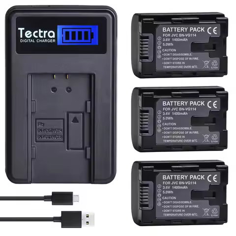 BN-VG114 Battery Pack 1400mAh /LCD Charger for JVC GZ-HD,GZ-HM,GZ-MS,GZ-MG,GZ-E,GZ-EX,GZ-GX,GZ-G Ser