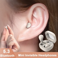Mini Invisible Headphones TWS Bluetooth 5.3 Earphones Wireless Heasets HIFI Stereo Noise Reduction Earbuds For iphone Xiaomi