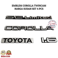 Corolla Twincam Emblem Set of 4 PCS